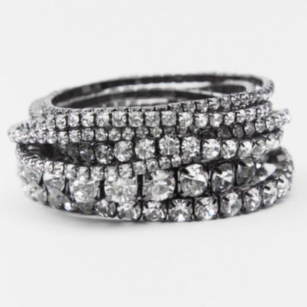ZARA - Rhinestone Bracelet Stack - 9 Total in stack